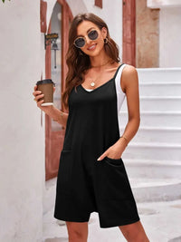 Lovelet Spaghetti Strap Romper with Pockets 100100861551903 26 Jerry's Apparel 
