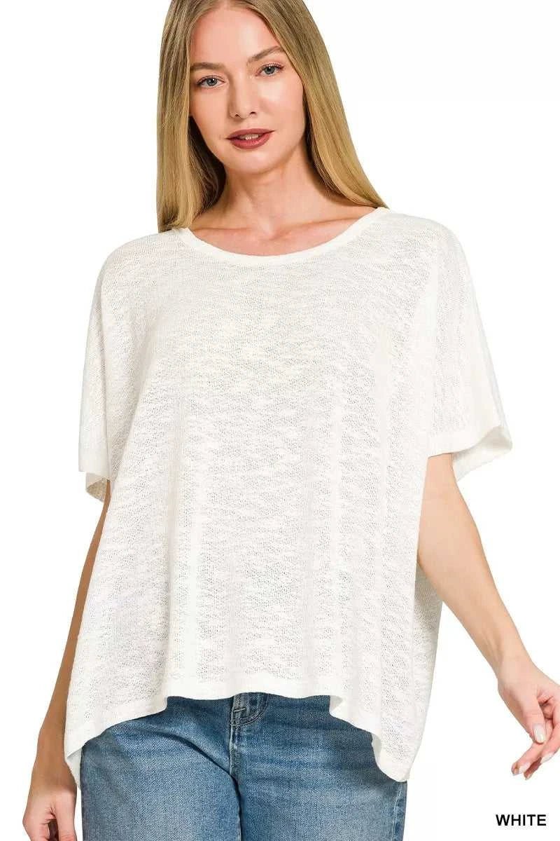 Zenana Oversized Slub Hacci Top 100100529662707 21 Affordable Fashion Under $100 Jerry's Apparel 