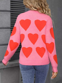 Valentine's Day Heart Round Neck Knitted Sweater 100100729598622 48 Affordable Fashion Under $100 Jerry's Apparel 