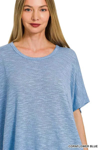 Zenana Oversized Slub Hacci Top 100100515322041 21 Jerry's Apparel 
