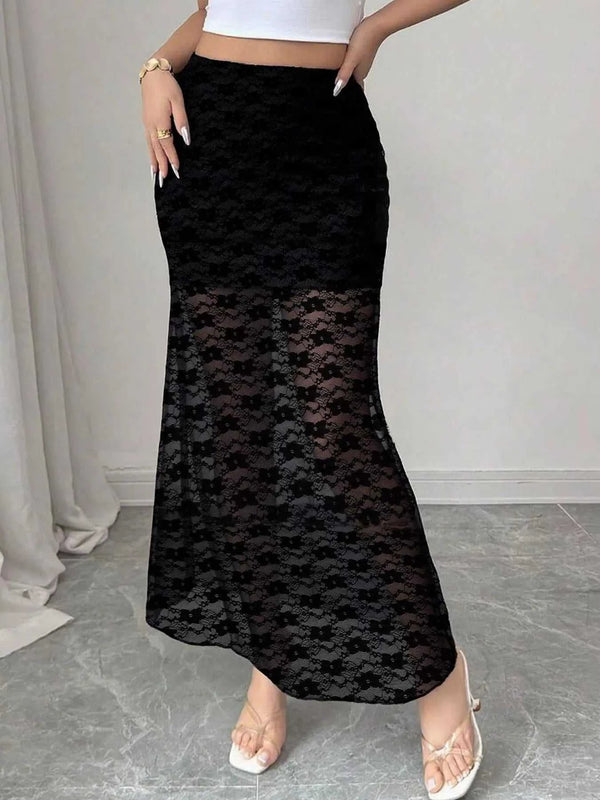 Plus Size Elegant Lace Mermaid Sheer Skirt 100100690197262 41 Affordable Fashion Under $100 Jerry's Apparel 