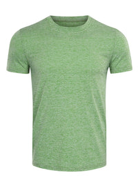 Men's Heathered Casual Round Neck T-Shirt