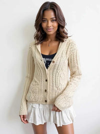 Cable Knit Button Up Cardigan 100100237685372 73 Affordable Fashion Under $100 Jerry's Apparel 