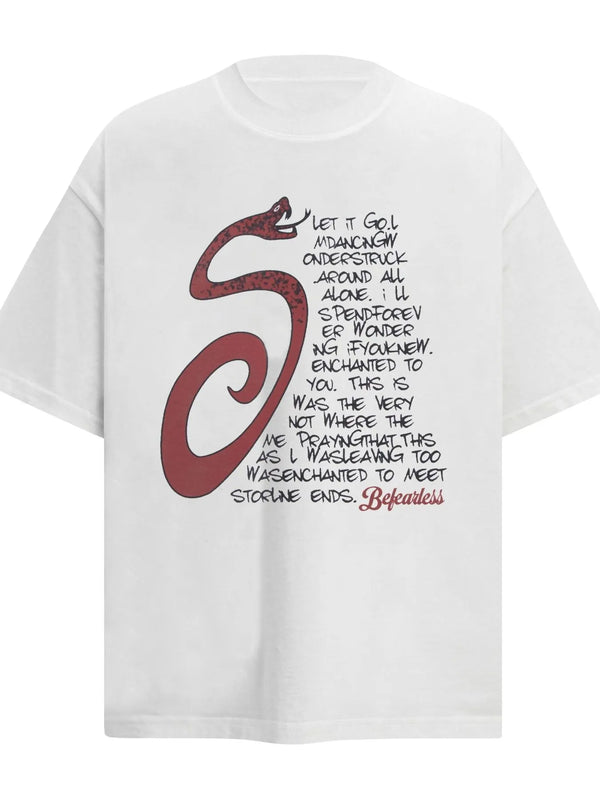 Men's Letter Round Neck Short Sleeve T-Shirt