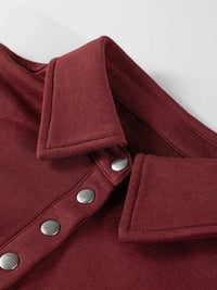 Color Block Patchwork Snap Button Oversize Hoodie 100100428996241 63 Affordable Fashion Under $100 Jerry's Apparel 