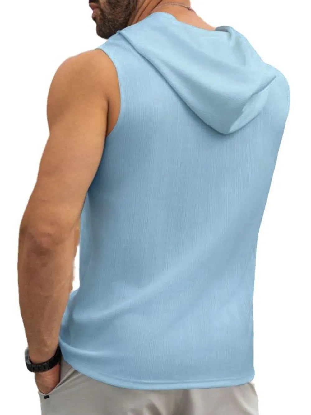 Men's Lace Up Hooded Top