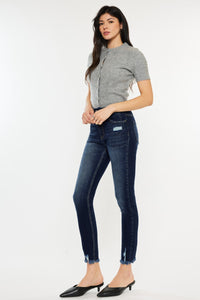 Full Size Cat's Whiskers Raw Hem High Waist Jeans