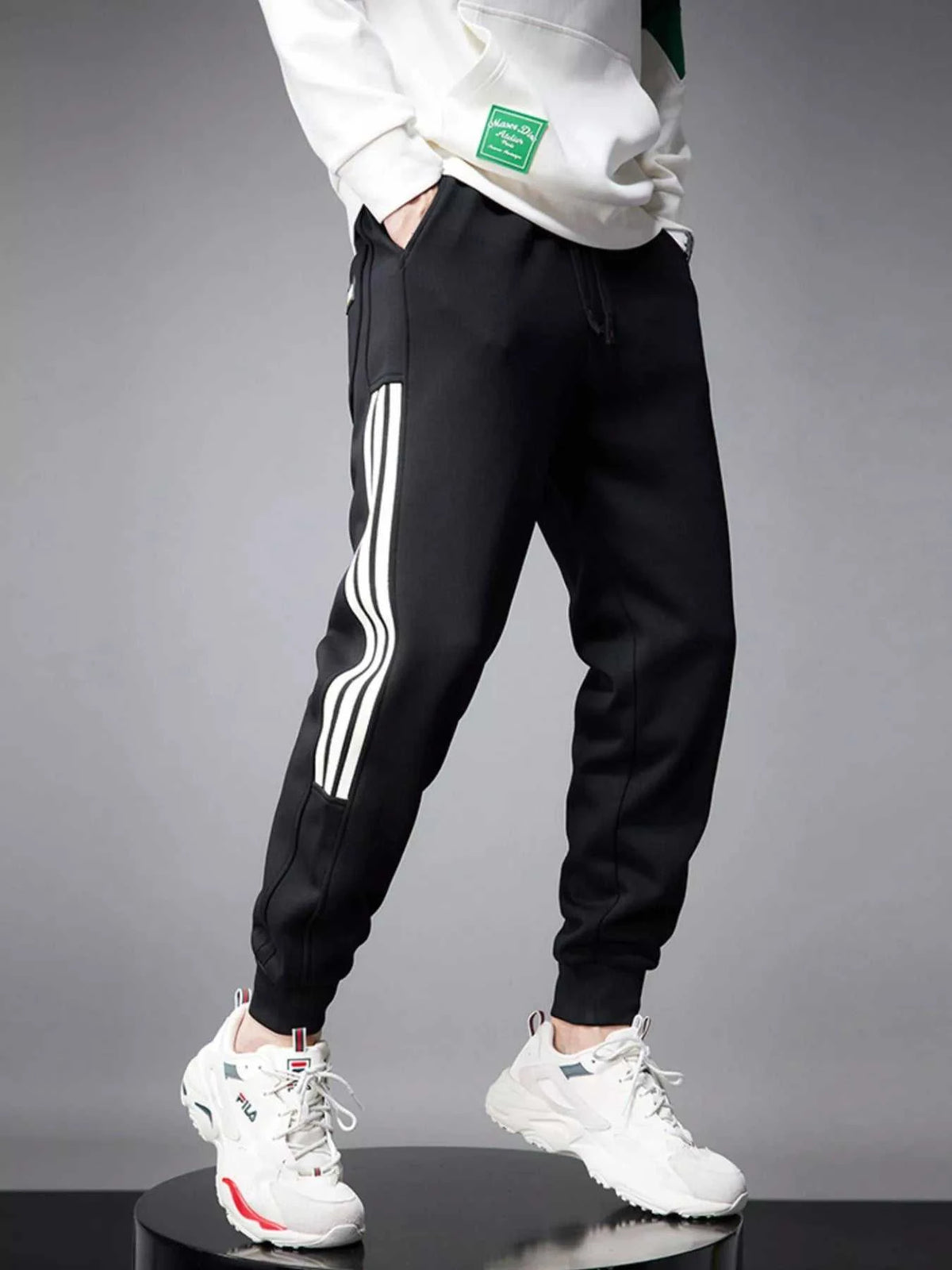 Men's Side Striped Drawstring Joggers 100400454027412 98 Affordable Fashion Under $100 Jerry's Apparel 