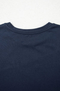 Solid Color Round Neck T Shirt