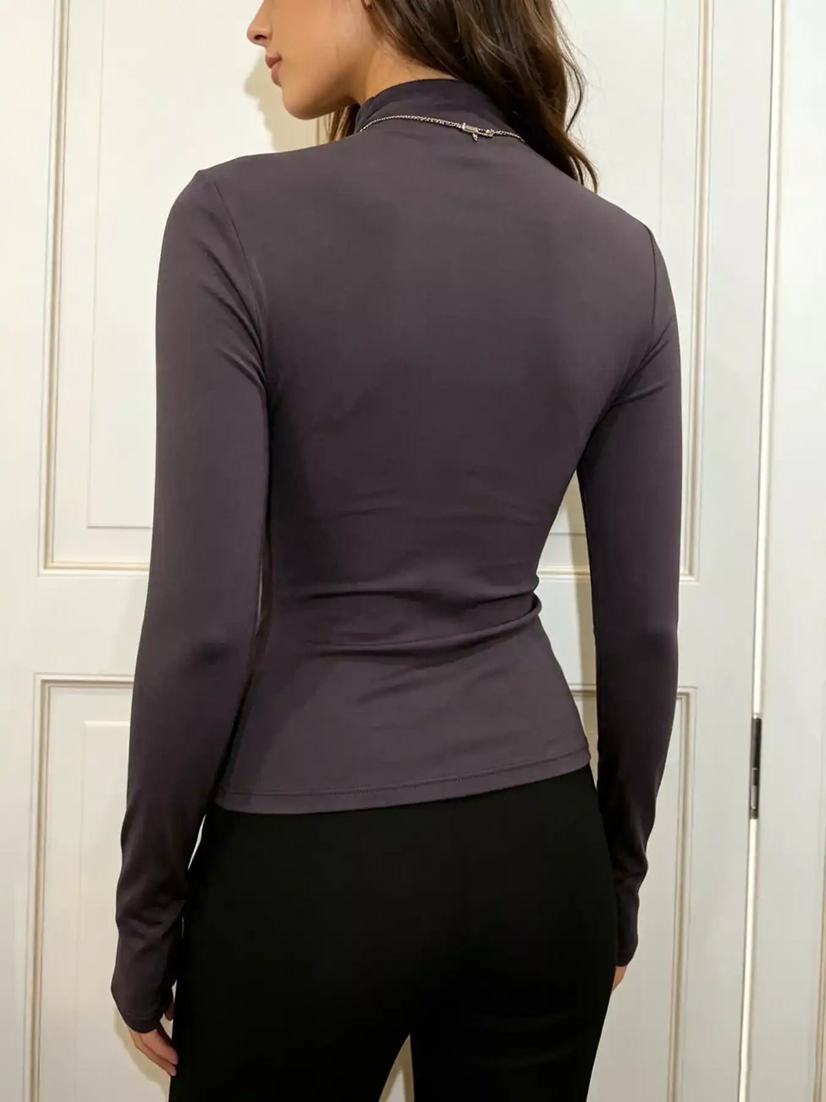 Slim-Fit Mock Neck Long Sleeve T-Shirt 101001705272040 32 Affordable Fashion Under $100 Jerry's Apparel 