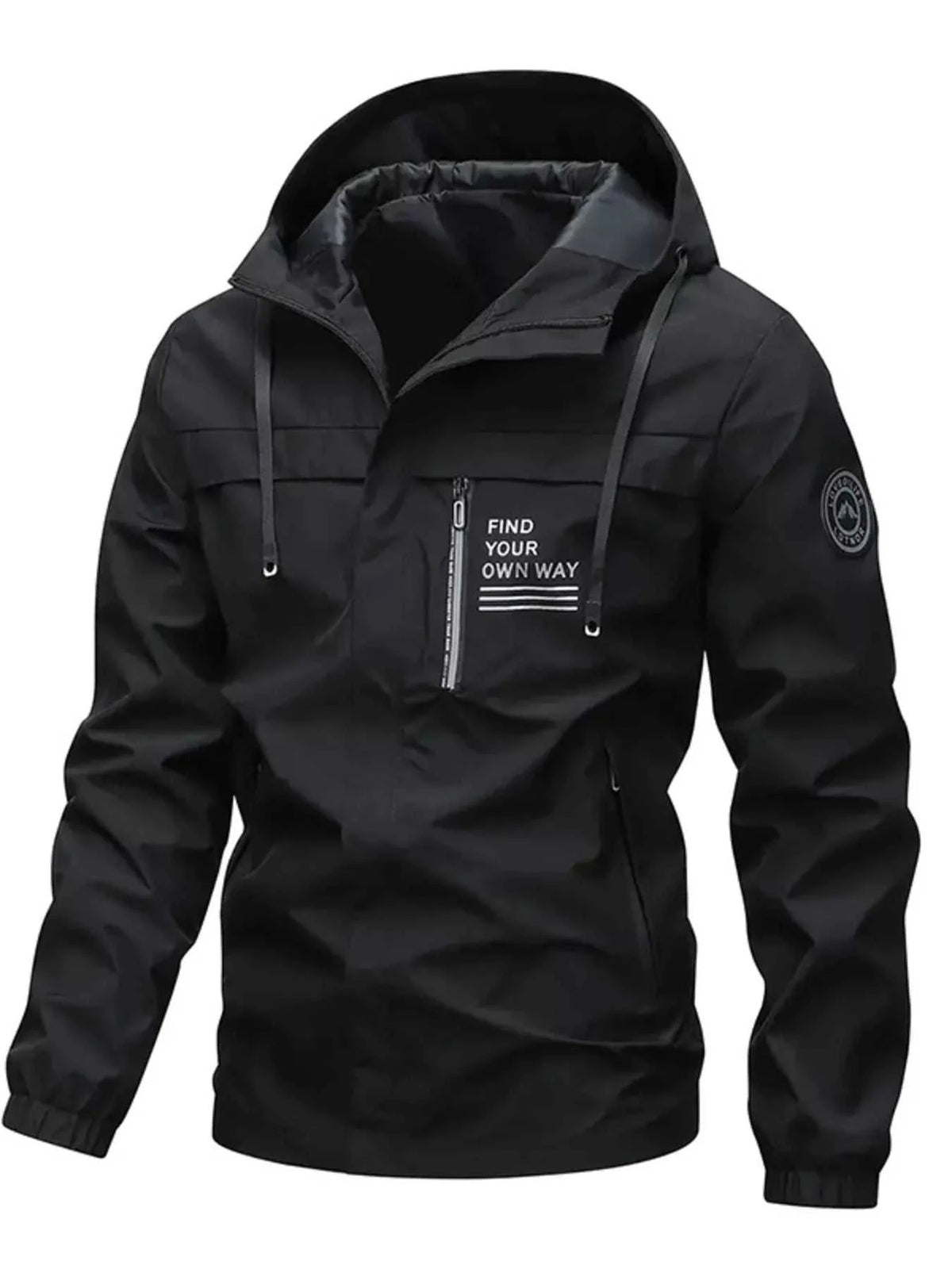 Men's Plus Size Hooded Outdoor Windproof Jacket 100400020555946 71 Affordable Fashion Under $100 Jerry's Apparel 