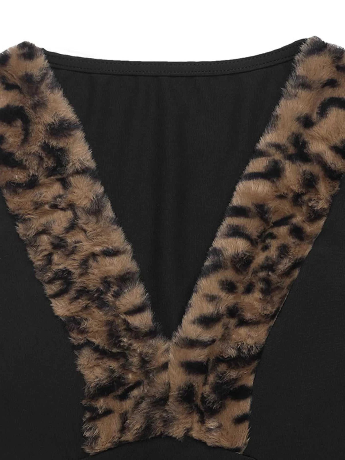Leopard Trim V-Neck Long Sleeve Bodysuit 100100967976047 35 Affordable Fashion Under $100 Jerry's Apparel 