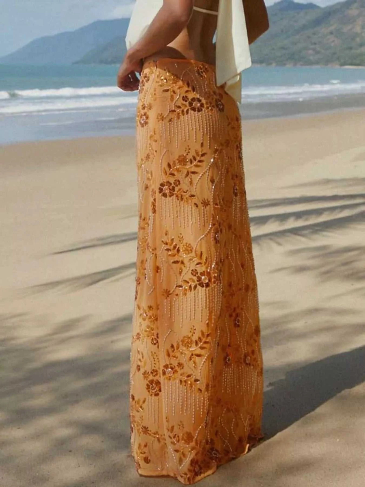 Sequin Embroidered Maxi Skirt 100100873081320 70 Affordable Fashion Under $100 Jerry's Apparel 