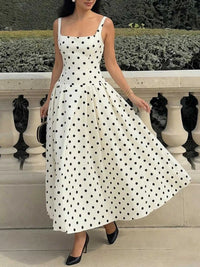 Polka Dot Square Neck Maxi Dress 100100023811948 41 Affordable Fashion Under $100 Jerry's Apparel 