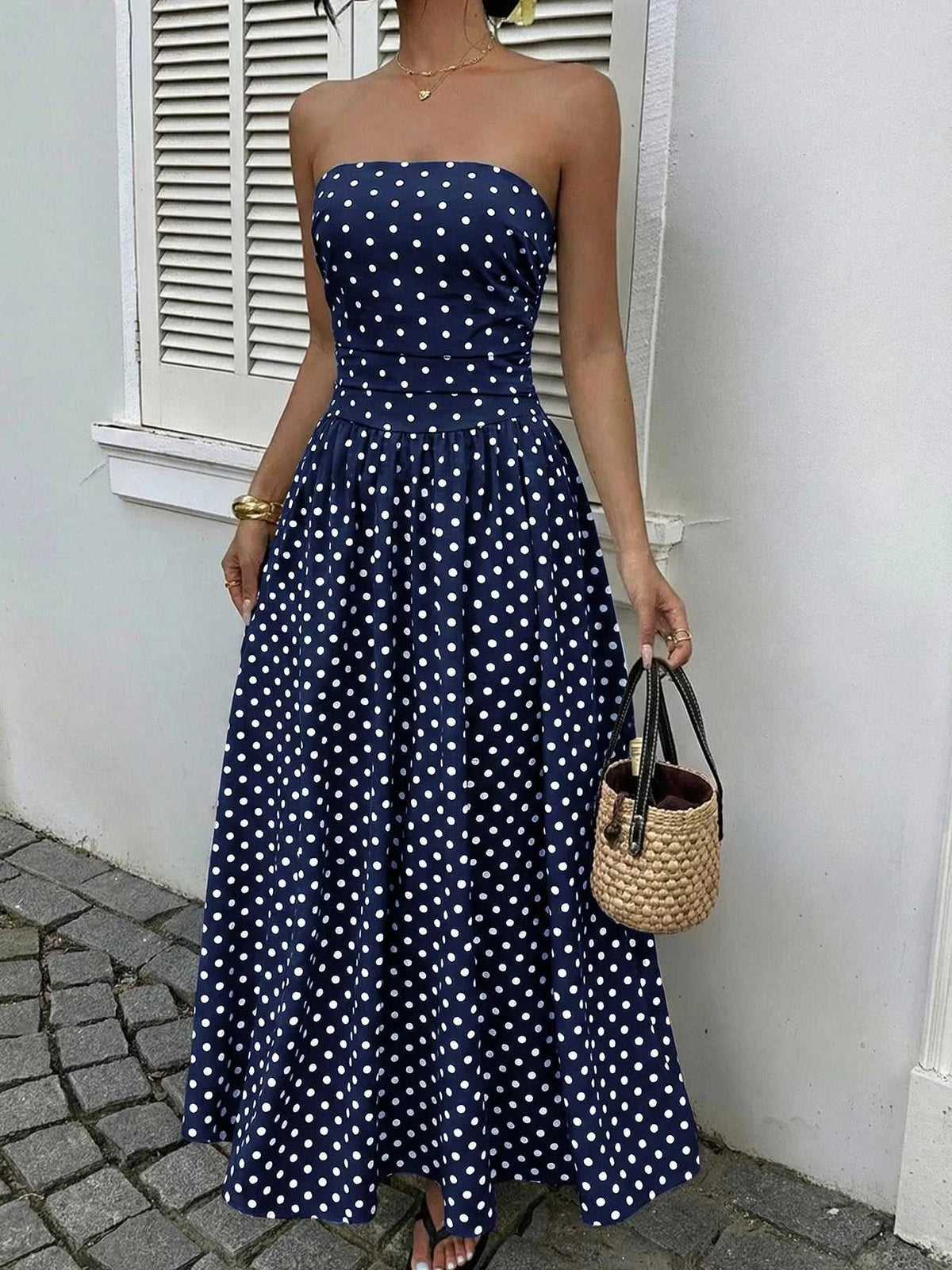 Polka Dot Tube A-Line Dress 100100003378935 36 Gifts for Her Jerry's Apparel 