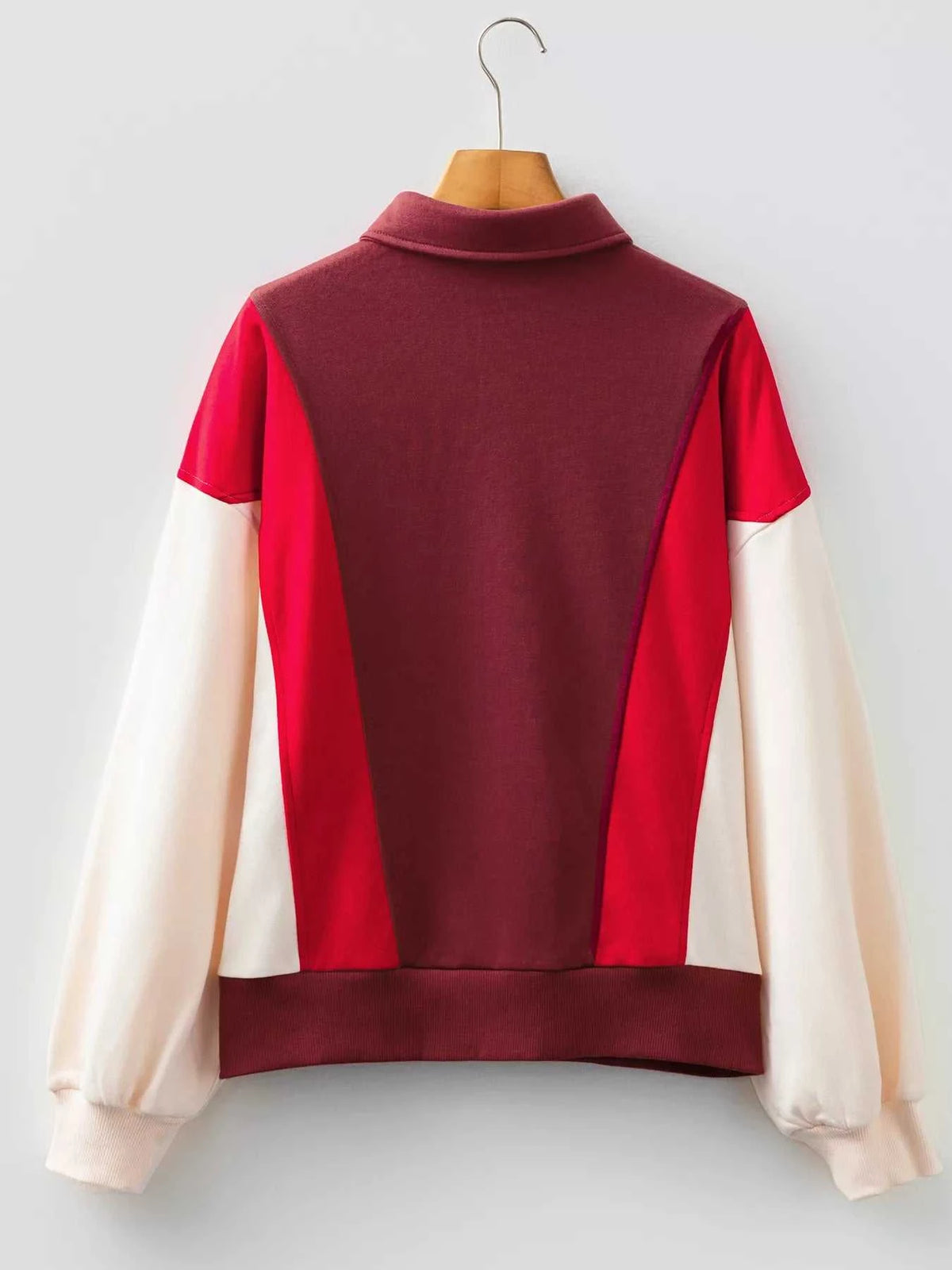 Color Block Patchwork Snap Button Oversize Hoodie 100100428996241 63 Affordable Fashion Under $100 Jerry's Apparel 