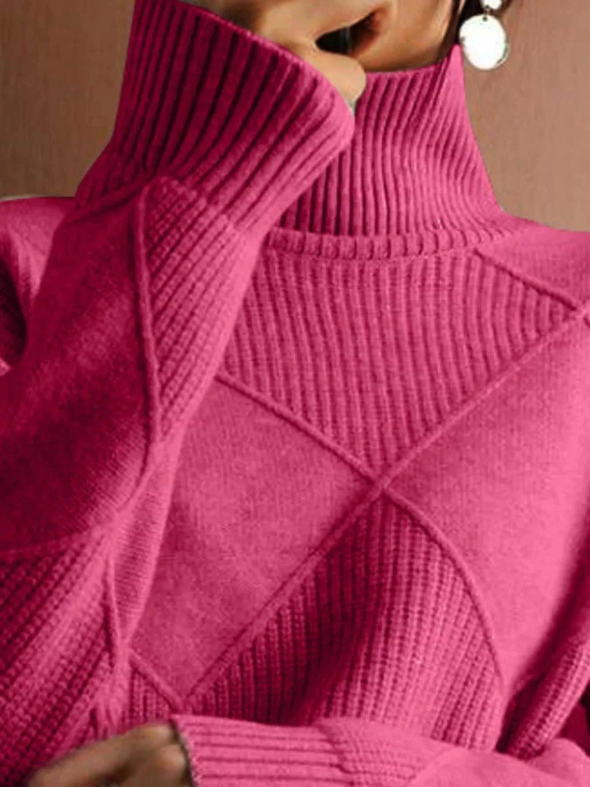 Argyle Pattern Turtleneck Sweater 101002205709319 52 Affordable Fashion Under $100 Jerry's Apparel 
