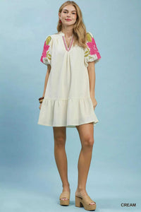 Umgee Floral Embroidered Textured Jacquard Dress 100100159191840 64 Affordable Fashion Under $100 Jerry's Apparel 