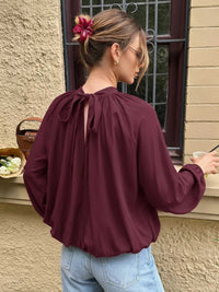 Tie Back Balloon Sleeve Blouse 101001400193158 31 Affordable Fashion Under $100 Jerry's Apparel 