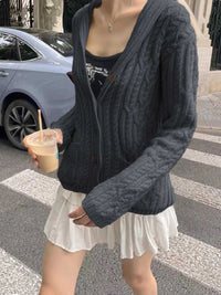 Cable Knit Button Up Cardigan 100100237685372 73 Affordable Fashion Under $100 Jerry's Apparel 