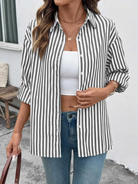 Striped Oversized Button-Up Shirt 100100354131470 50 Affordable Fashion Under $100 Jerry's Apparel 