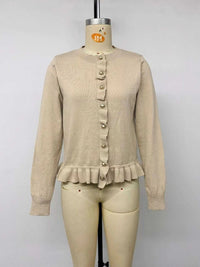 Ruffle Hem Button-Up Cardigan 100100909588028 39 Affordable Fashion Under $100 Jerry's Apparel 