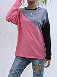 Color Block Casual Round Neck Sweatshirt 100100535892353 23 Affordable Fashion Under $100 Jerry's Apparel 