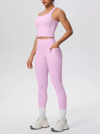 Scoop Neck Tank and High-Waisted Leggings Active Set 101006388543899 85 Gifts for Her Jerry's Apparel 