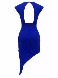 Full Size Elegant Asymmetrical Backless Pleated Dress Plus Size 101001993790464 70 Affordable Fashion Under $100 Jerry's Apparel 