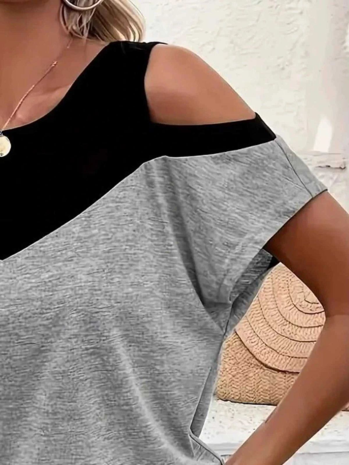 Cold Shoulder Color Block T-Shirt 100100435796025 27 Affordable Fashion Under $100 Jerry's Apparel 