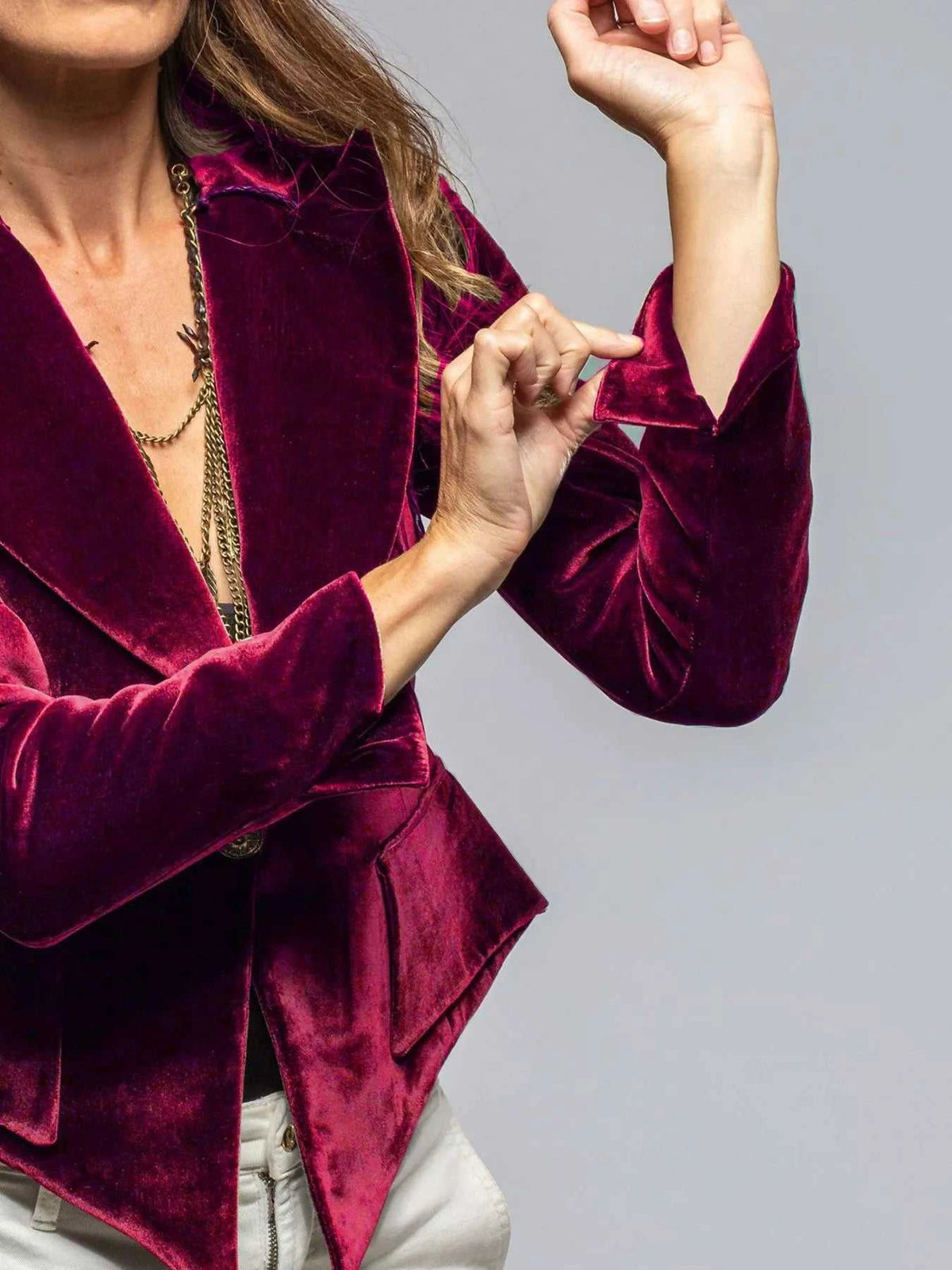 Velvet Lapel Collar One Button Blazer 100100335139968 39 Affordable Fashion Under $100 Jerry's Apparel 