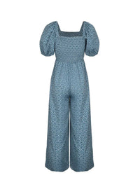 Printed Square Neck Puff Sleeve Jumpsuit 100100619721006 31 Affordable Fashion Under $100 Jerry's Apparel 