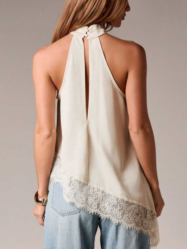 Halter Neck Lace Trim Cami 100100484379863 40 Affordable Fashion Under $100 Jerry's Apparel 