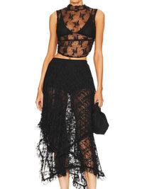 Asymmetrical Lace Midi Skirt 100100887265685 41 Gifts for Her Jerry's Apparel 