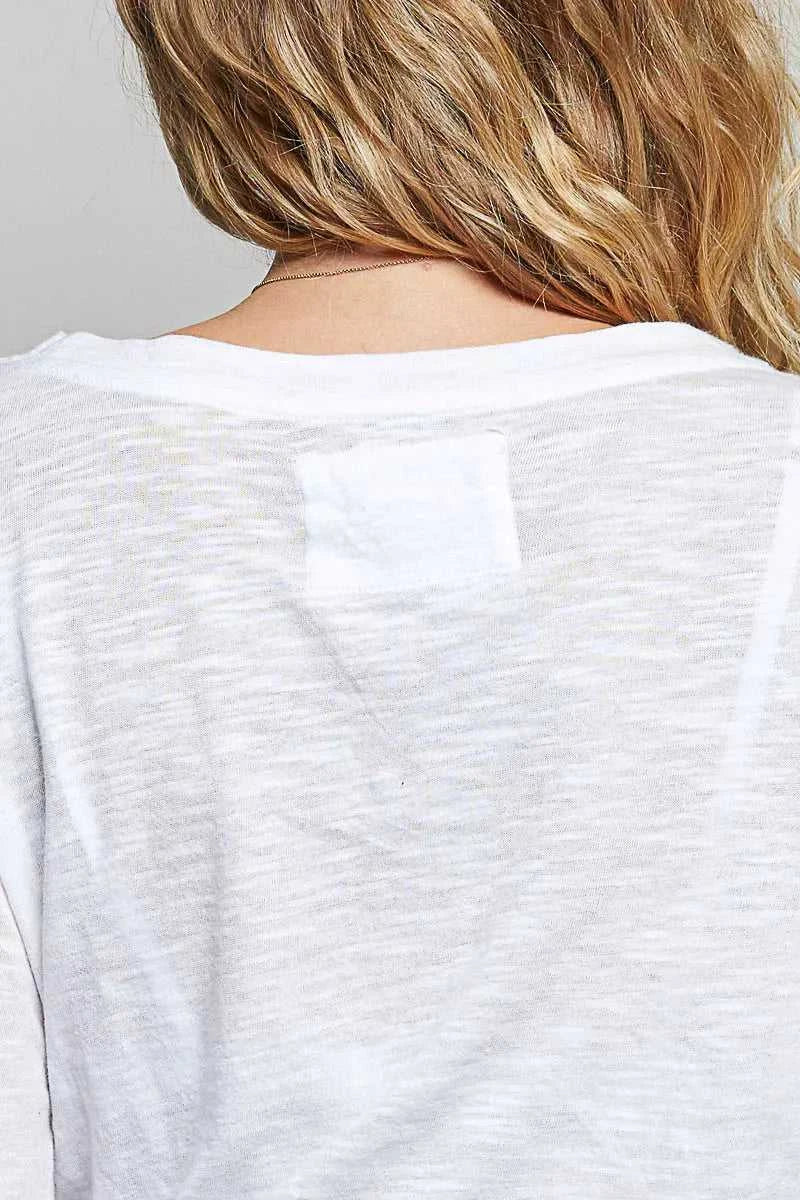 POL Contrast Hand-Stitch V-Neck Lightweight Knit Long Sleeve Top 100100786331083 43 Affordable Fashion Under $100 Jerry's Apparel 