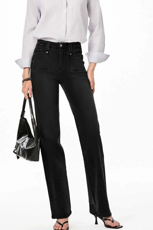 High-Waisted Wide-Leg Vintage Wash Jeans 100100044861087 64 Affordable Fashion Under $100 Jerry's Apparel 