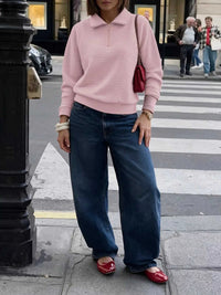 Quarter-Zip Long Sleeve Sweatshirt 101001050029563 42 Affordable Fashion Under $100 Jerry's Apparel 