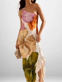 Full Size Floral Print One-Shoulder Maxi Dress Plus Size 100100092271927 40 Affordable Fashion Under $100 Jerry's Apparel 