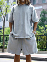 Men's Full Size Relaxed Fit T-Shirt & Shorts Set Plus Size 100400599676410 39 Affordable Fashion Under $100 Jerry's Apparel 