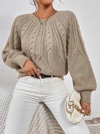 Cable Knit Long Sleeve Sweater 100100200217752 36 Affordable Fashion Under $100 Jerry's Apparel 