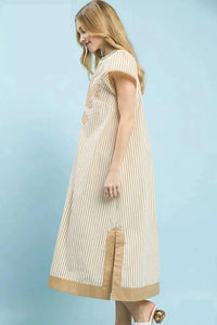 Umgee Stripe Midi Dress with Lace Trim 100100182651560 62 Affordable Fashion Under $100 Jerry's Apparel 