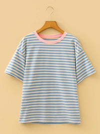 Striped Round Neck Casual T-Shirt 100100732461162 24 Affordable Fashion Under $100 Jerry's Apparel 