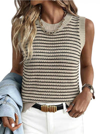 Striped Knit Sweater Vest 100100265130873 35 Affordable Fashion Under $100 Jerry's Apparel 