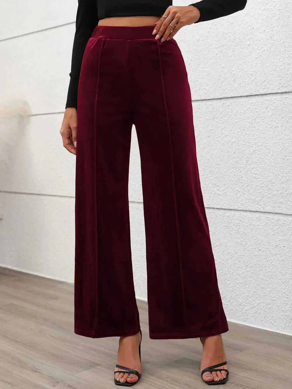 Elastic Waist Wide Leg Pants 100100754211419 23 Affordable Fashion Under $100 Jerry's Apparel 