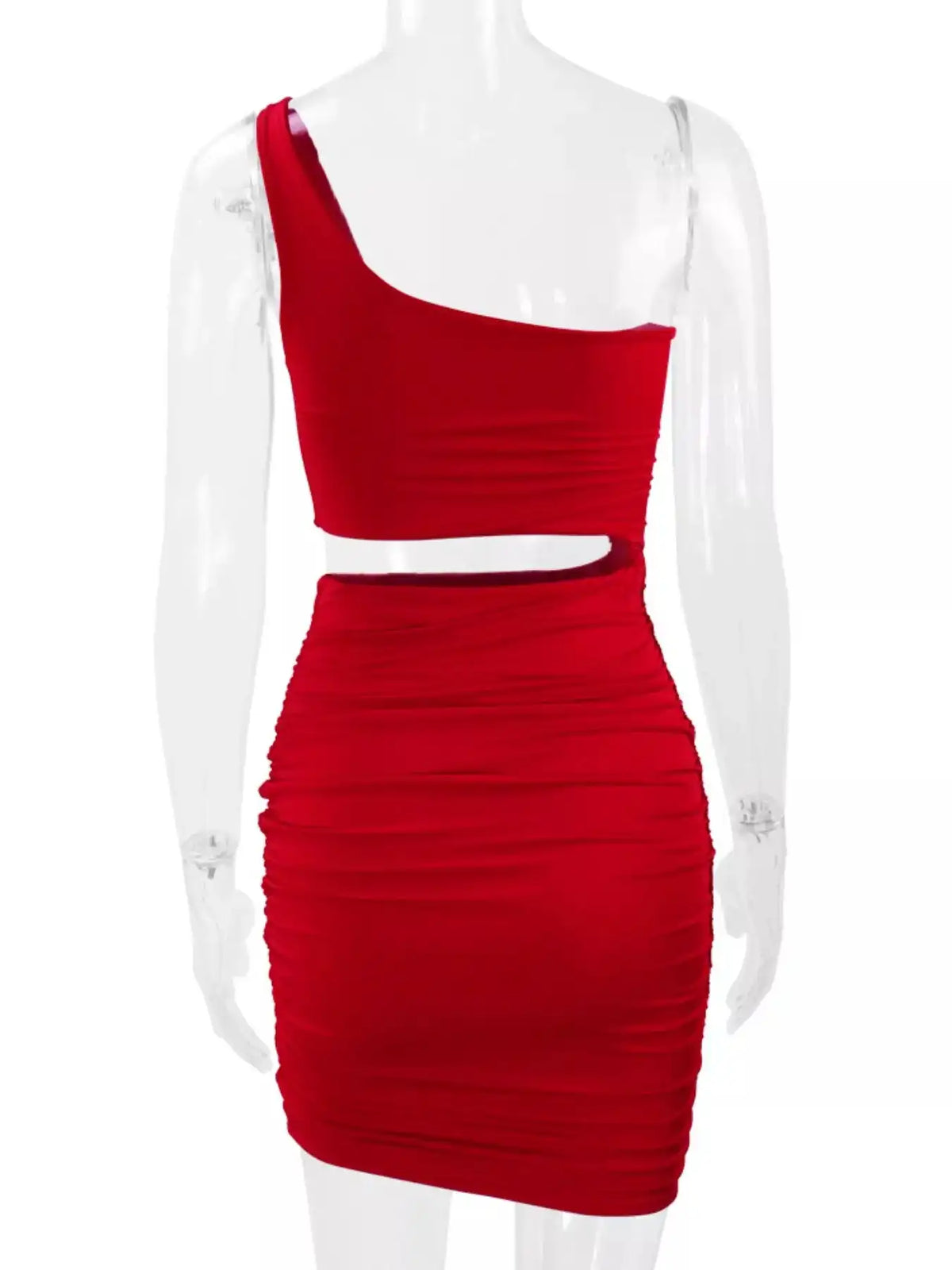 One-Shoulder Cutout Ruched Bodycon Mini Dress 101001098960768 27 Gifts for Her Jerry's Apparel 