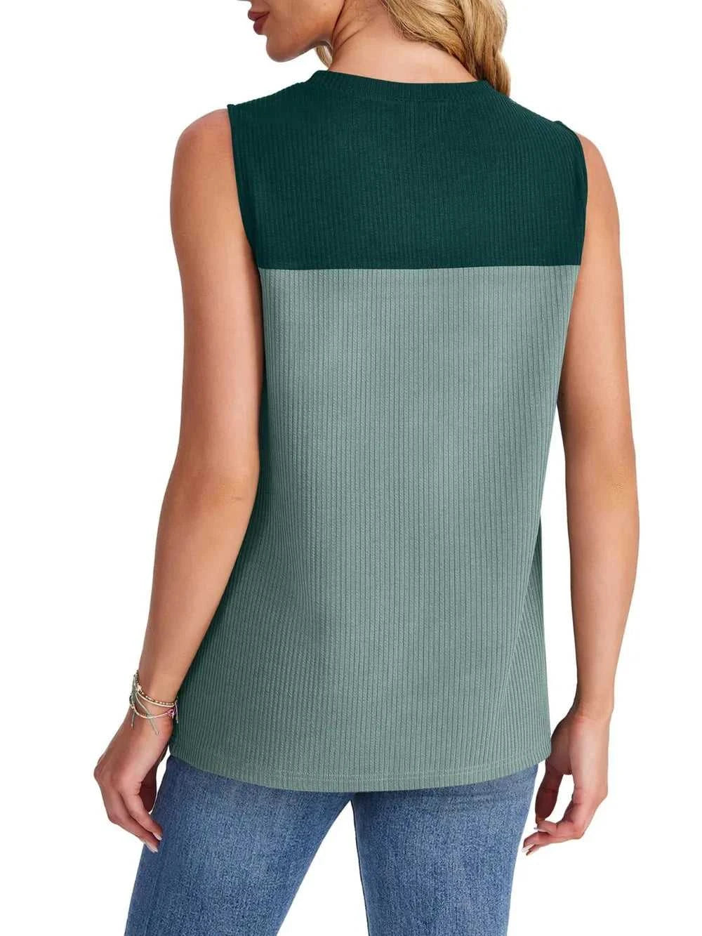 Color Block Round Neck Tank 100100795101366 16 Affordable Fashion Under $100 Jerry's Apparel 