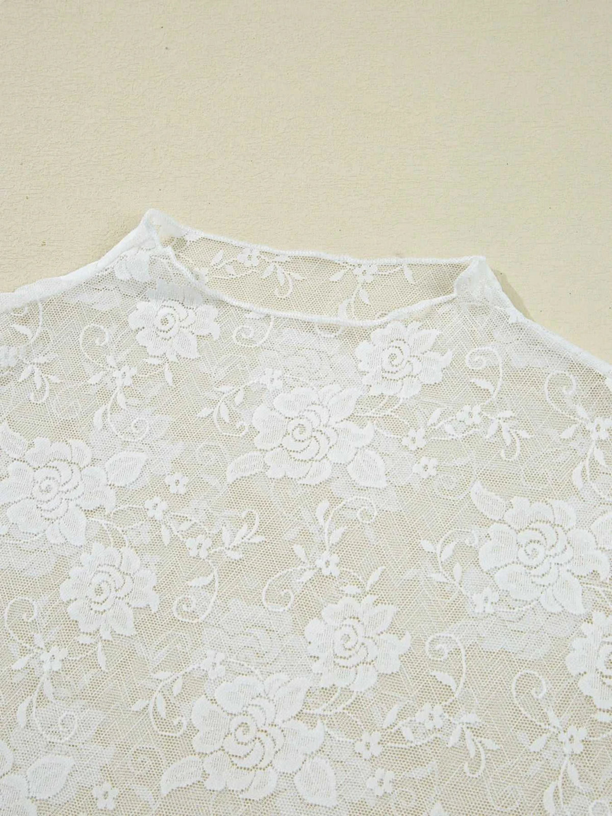 Sheer Floral Lace Mesh Mock Neck Long Sleeve Top 100100902913539 23 Affordable Fashion Under $100 Jerry's Apparel 
