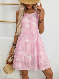 Plaid Round Neck Sleeveless Mini Dress 100100093541083 32 Affordable Fashion Under $100 Jerry's Apparel 