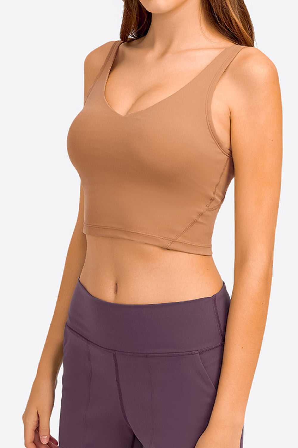 Millennia Deep V-Neck Crop Sports Bra 100100684956780 24 Affordable Fashion Under $100 Jerry's Apparel 