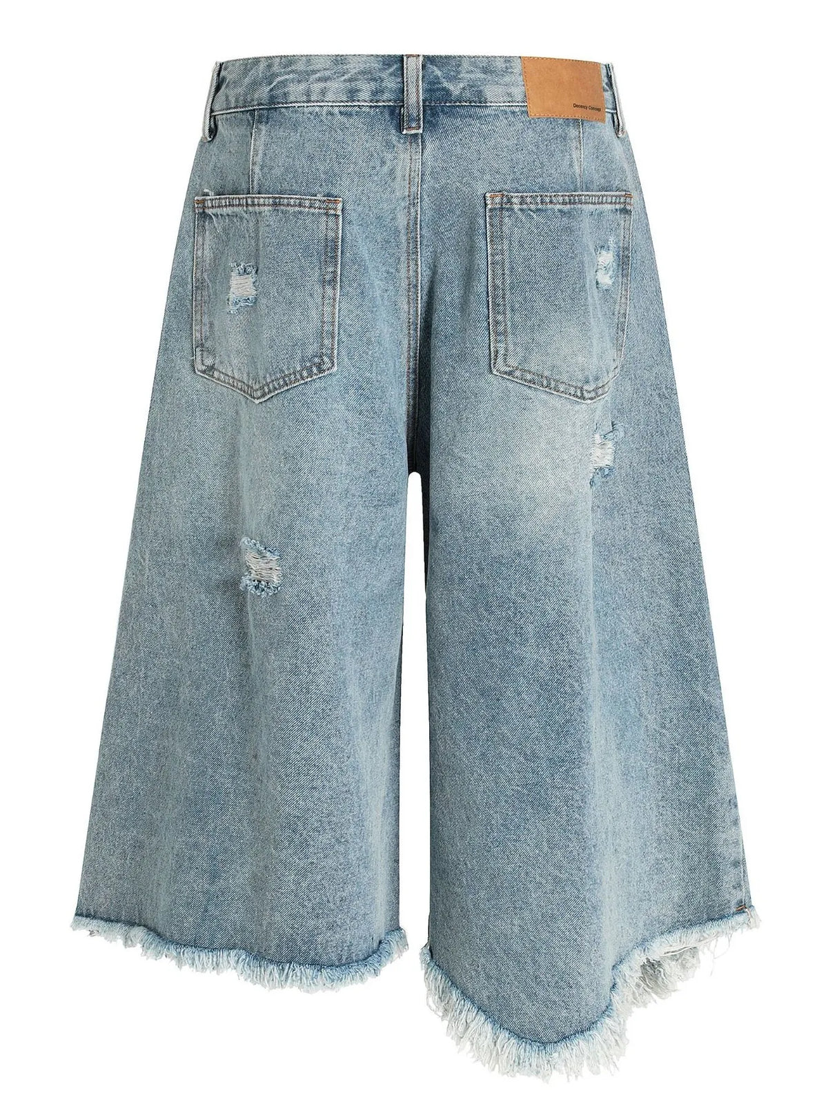 Men's Oversized Distressed Demin Shorts